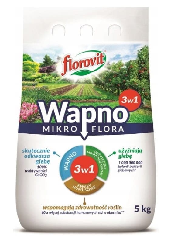 Florovit-lannoite kalkkipitoinen mikroflooraa poistava lannoite 3in1 humushapoilla