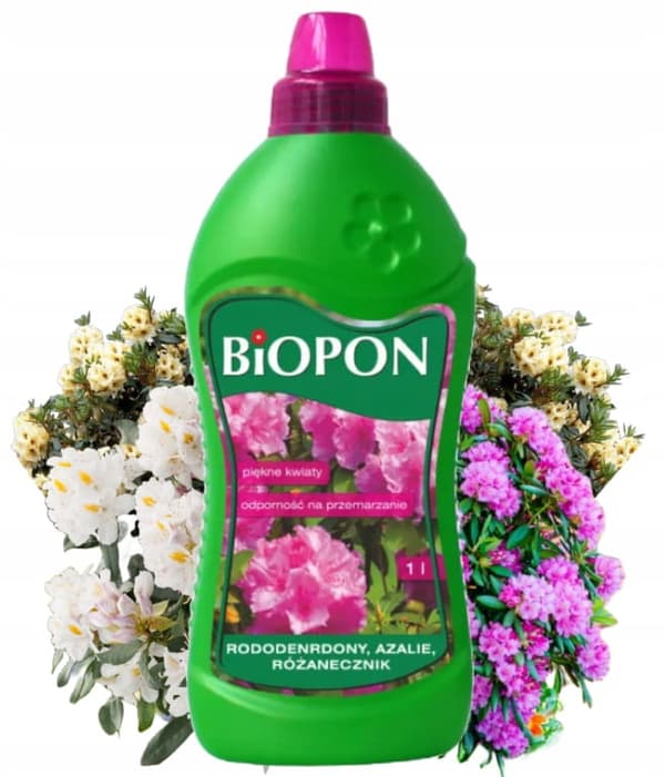 Biopon Gödselmedel för rhododendron, azaleor, rhododendron, 1 l