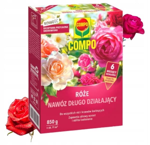 Långverkande gödningsmedel för rosor 850 g effektivt