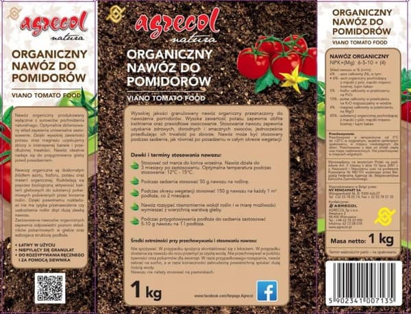 Organisk tomatgödsel 1 kg Optimal skötsel för dina grödor