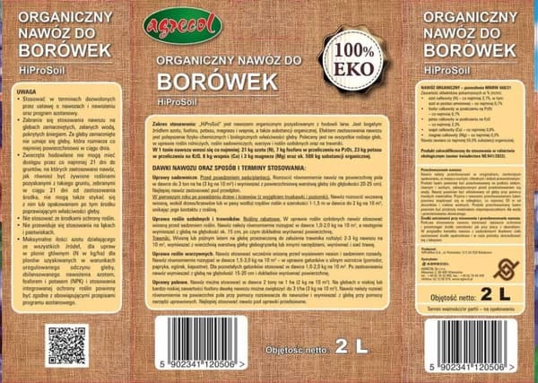 Orgaaninen lannoite mustikoille ja marjakasveille 2L HiProSoil