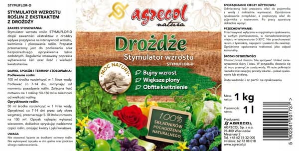 Jäst Stymuflor-D växttillväxtstimulator 1L Jästextrakt