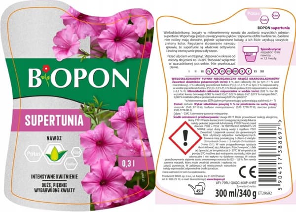 Mineralgödsel för Supertunia 300ml Intensiv blomning