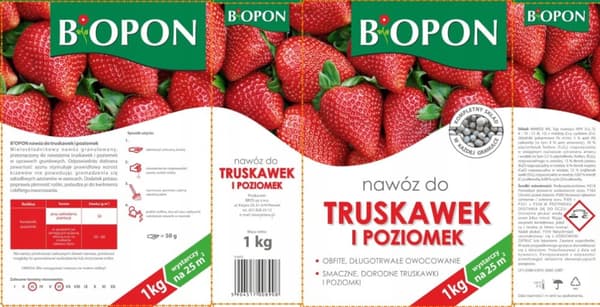Jordgubbs- och vildsmultronsgödsel 1 kg intensiv tillväxt och rikliga skördar
