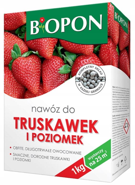 Jordgubbs- och vildsmultronsgödsel 1 kg intensiv tillväxt och rikliga skördar