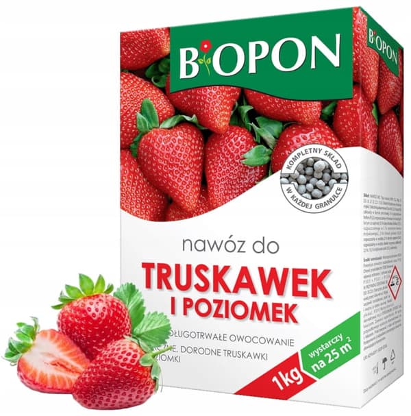 Jordgubbs- och vildsmultronsgödsel 1 kg intensiv tillväxt och rikliga skördar
