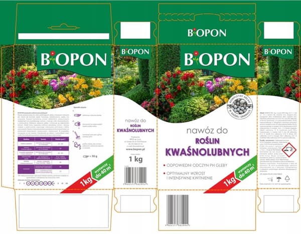 Lannoite happoa rakastaville kasveille 1 kg optimaaliseen kasvuun ja intensiiviseen kukintaan