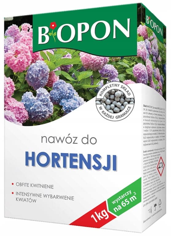 Hortensia flerkomponentgødning 1 kg Rigelig blomstring og sund vækst