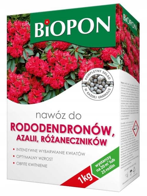 Gödselmedel för rhododendron, azaleor och rhododendron 1 kg försurande