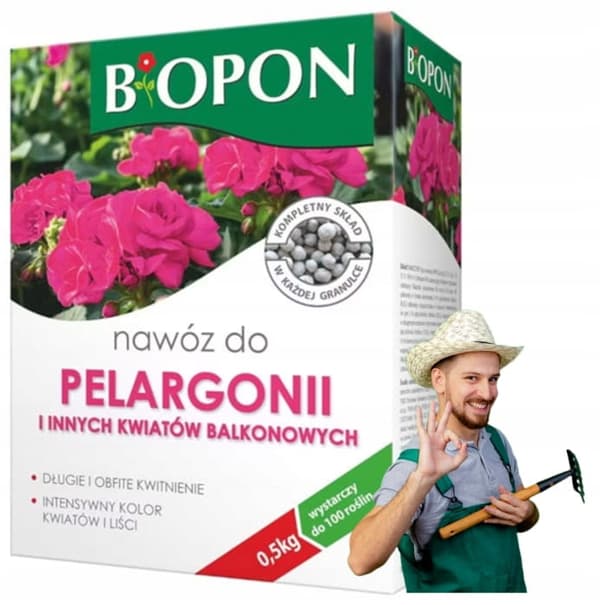 Gödselmedel för pelargoner och balkongblommor 500g Intensiv blomning