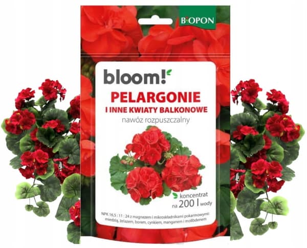 Lösligt gödningsmedel för pelargoner och andra balkongblommor 200 g