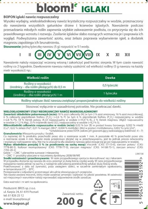 Liukenevaa havupuiden lannoitetta 200 g Helposti sulavaa
