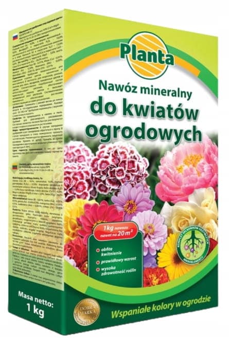 Mineralgödsel för trädgårdsblommor 1 kg Intensiv och lång blomning