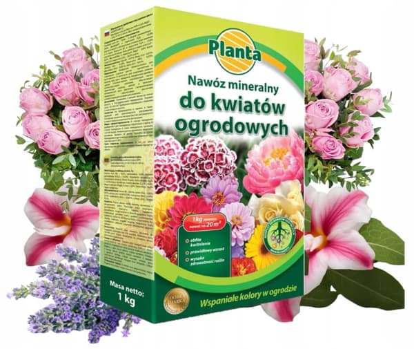 Mineralgödsel för trädgårdsblommor 1 kg Intensiv och lång blomning