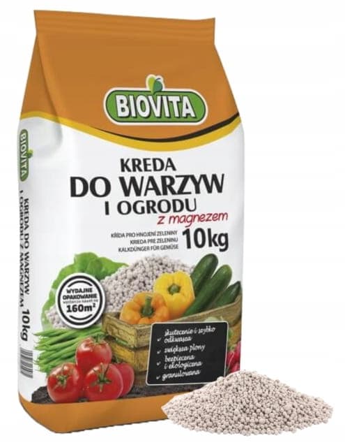 Grøntsags- og havekridt 10 kg calciumgødning med magnesium