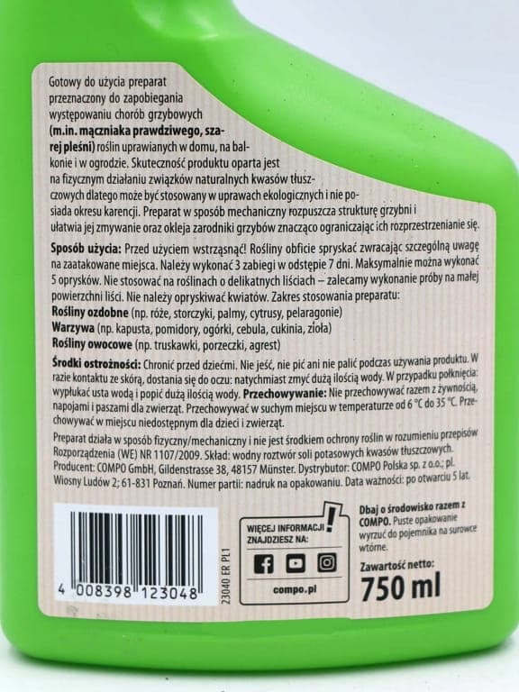Compo BIO Spray mot svampsjukdomar 750ml naturlig