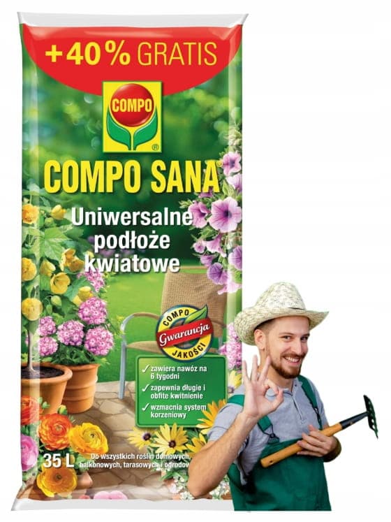 Universal blomstersubstrat 35l Til indendørs og altanplanter