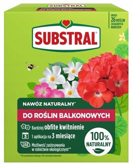 Naturligt gödselmedel för balkongväxter 650g Intensiv blomning och tillväxt