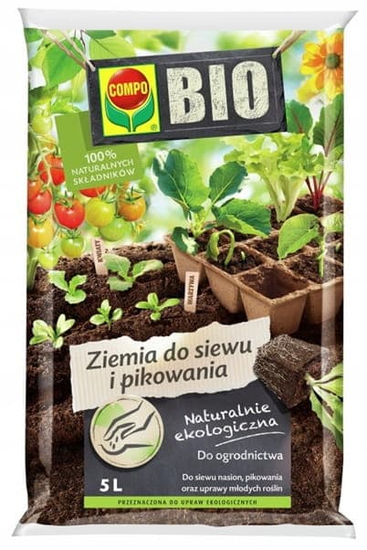 Compo BIO Jord för sådd och quiltning 5l ekologisk