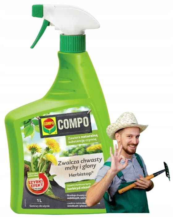 Ogräs-, mossa- och algbekämpningsspray 1L Klar att använda