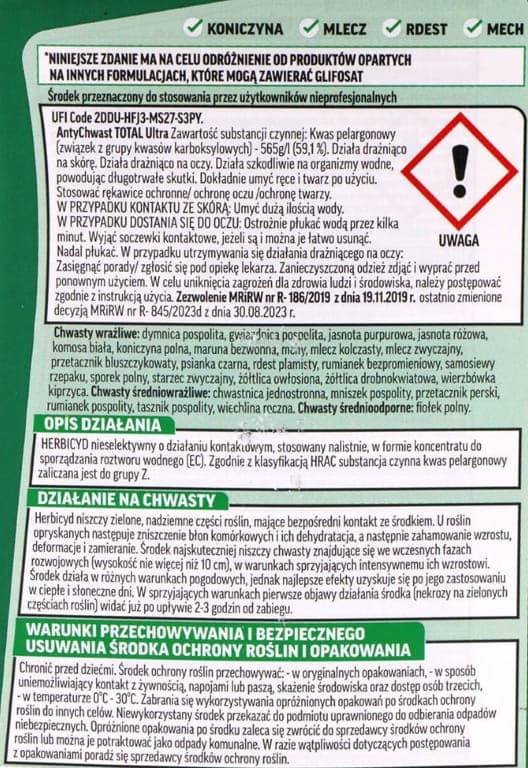 Roundup AntyChwast 140ml Herbicid