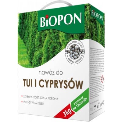Granulerat gödselmedel för thuja och cypresser 3 kg