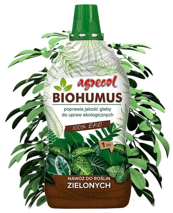 Biohumusgödsel för blommor och gröna växter 1 l