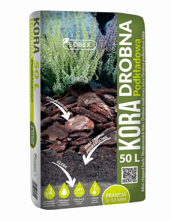 Finprimer för trädgårdsbruk för tallbark 50L 0-10mm