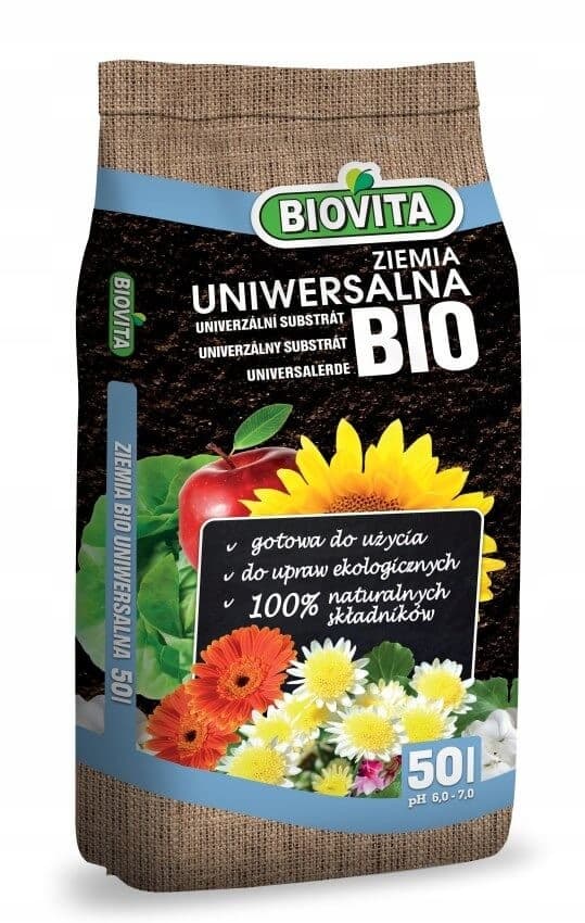 Universaljord för växtblommor BIO natural 50L