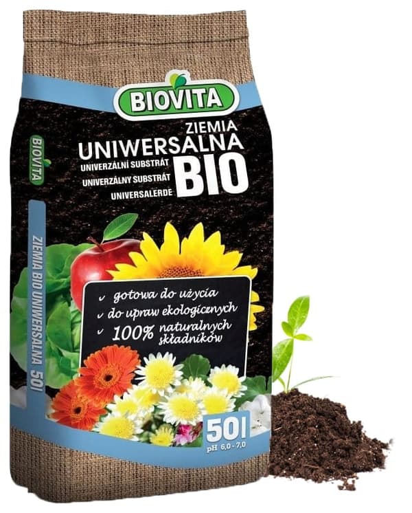 Universaljord för växtblommor BIO natural 50L