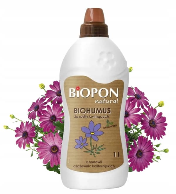 Naturligt gödselmedel för blommande växter biohumus 1 l
