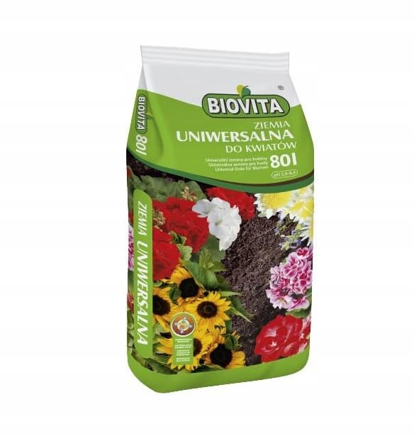 Trädgårdsjord för blommor universal 80l