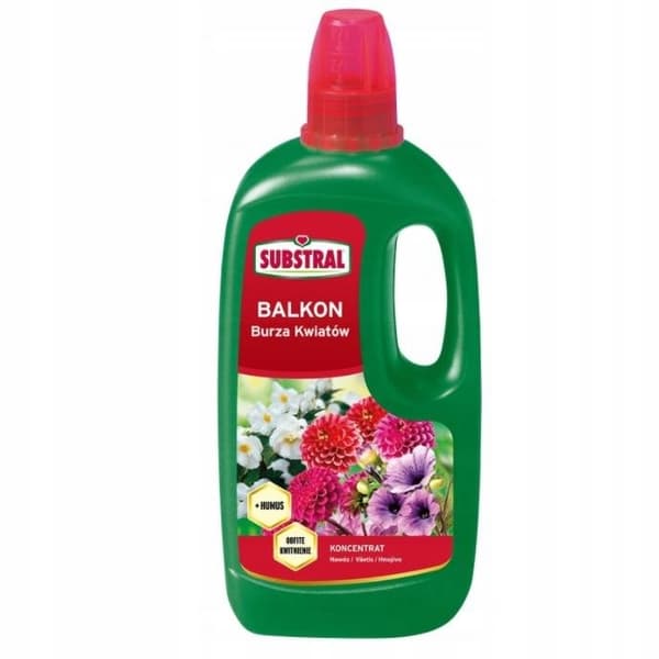 Gödselmedel för balkongblommor med humus 1 l