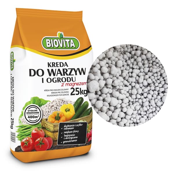 Vegetabilisk krita granulerad med magnesium 25 kg