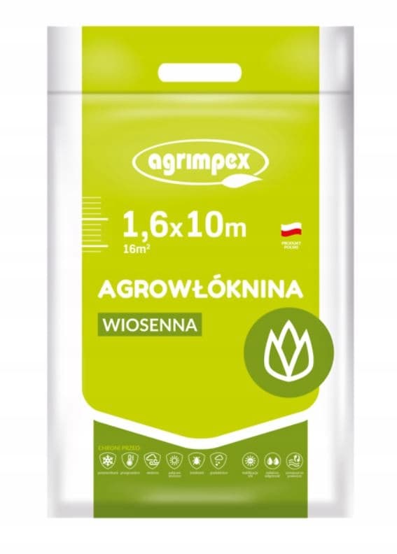 Hvid fjeder-agrotekstil til beklædning 1,6 x 10 m