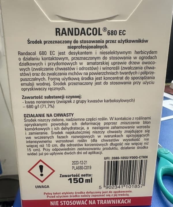 Mossa- och ogräsmedel för trottoarer och uppfarter 150 ml