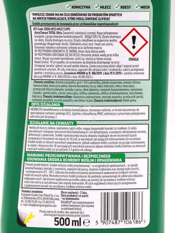 Ukrudtsmiddelkoncentrat 500 ml Roundup herbicid