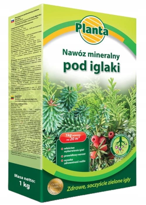 Mineraalilannoite havupuille 1 kg Terveet ja rehevän vihreät neulaset