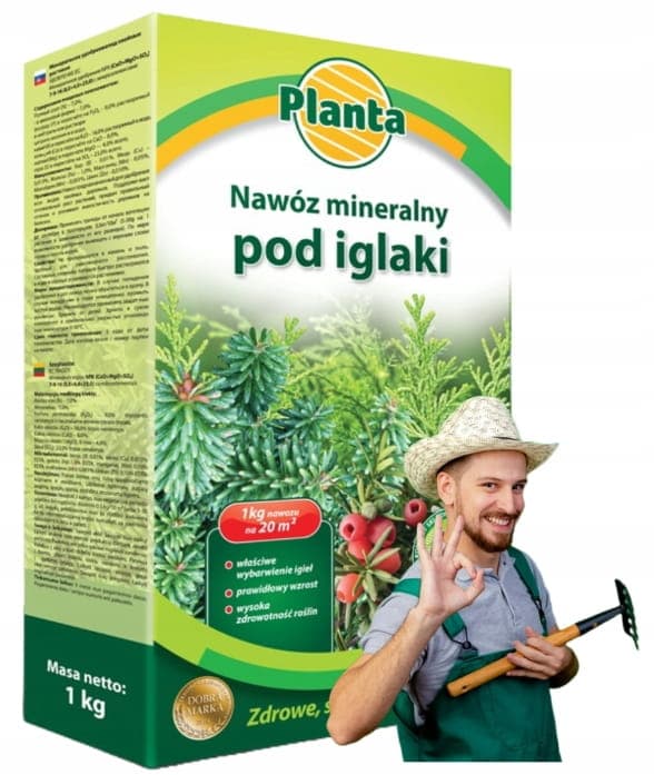 Mineraalilannoite havupuille 1 kg Terveet ja rehevän vihreät neulaset