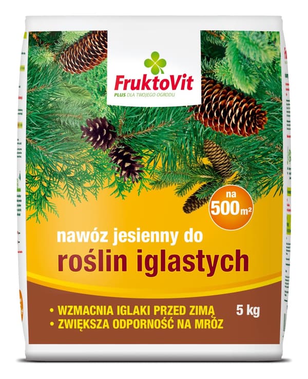 Efterårsgødning til nåletræer Fruktovit PLUS Efterårsgødning til nåletræer 10 kg Inco