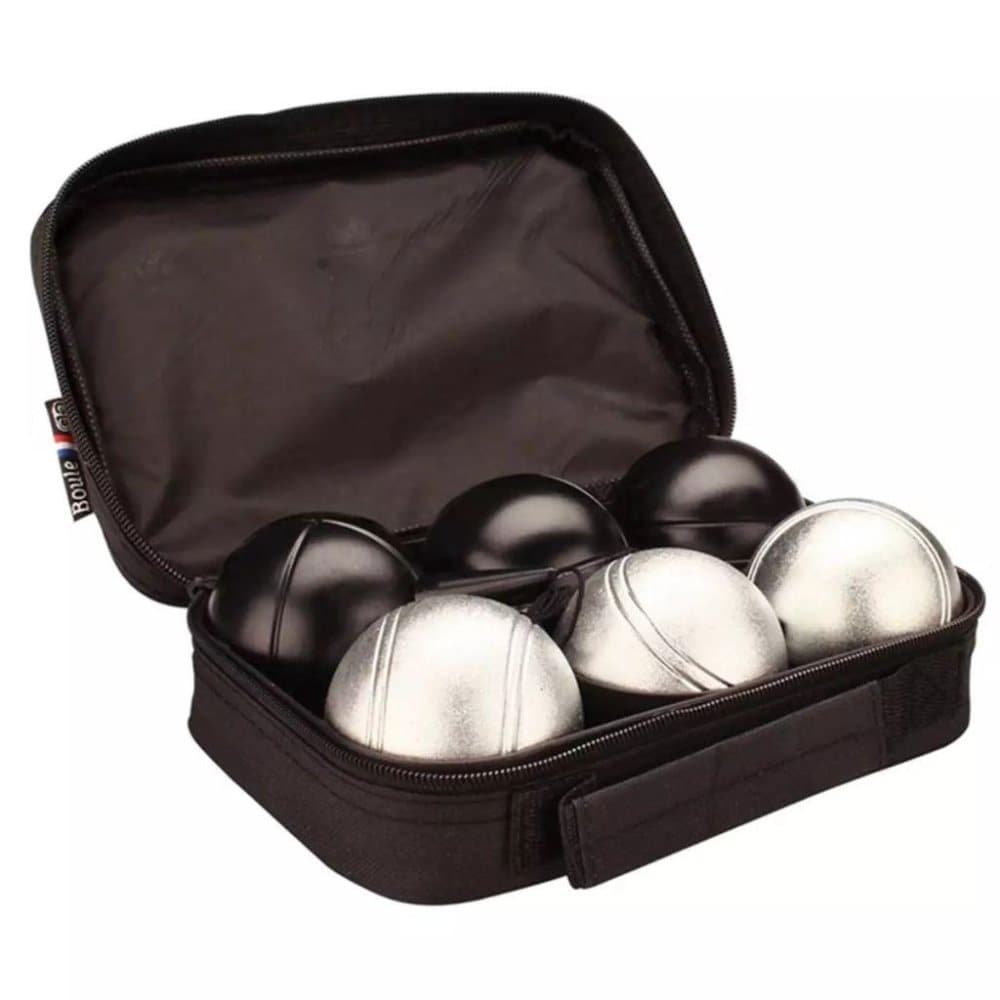 Get & Go Lyxigt boule set med 6 bollar silver/svart 52JJ
