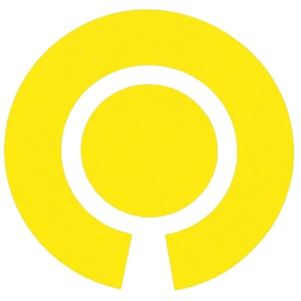 Henselite Etiketter til mærker til skåle (pakke med 4) Yellow One Size