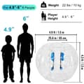 Miniatyrbild 3 av 8: Bärbar 1,5M diameter uppblåsbar stötfångare boll, 0,8mm extra tjockt PVC-material, ergonomisk design, lätt att blåsa upp, bred applikation