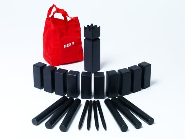 Kubb Original Black Edition incl. 4 colour chalks, Bex