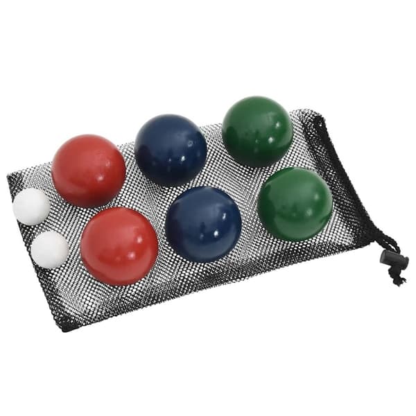 vidaXL 8-osainen Bocce pallosarja kantalaukulla täysi mänty