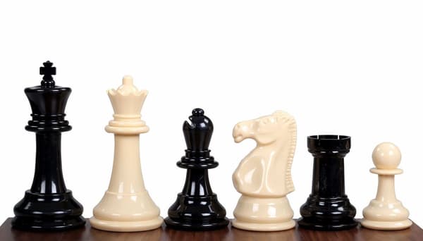 Litet schackset för utomhusbruk/trädgård (kung 20 cm) - figurer + schackbräde i vinyl