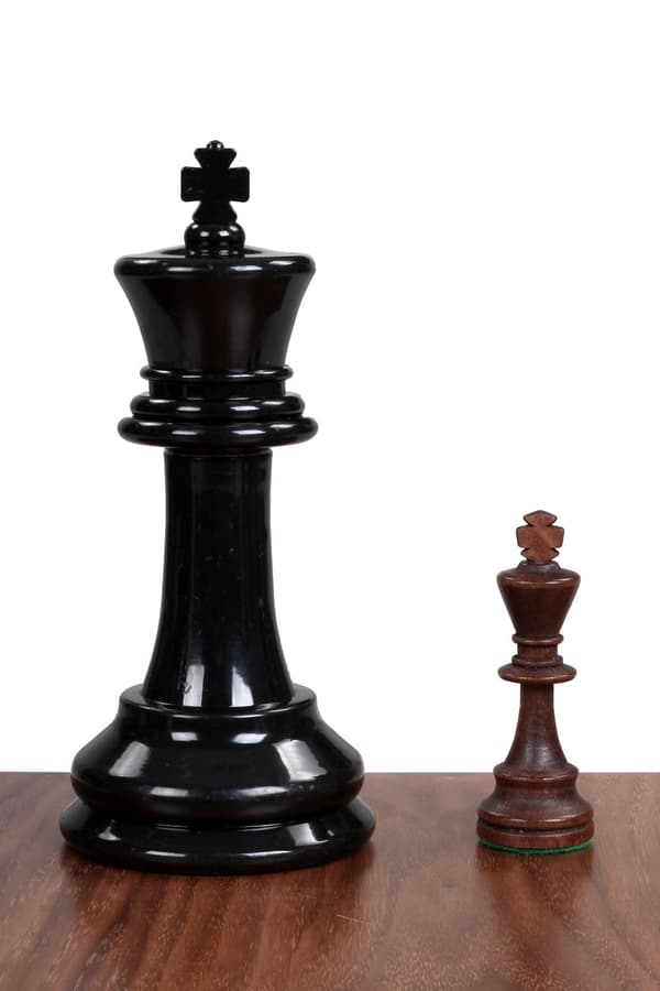 Litet schackset för utomhusbruk/trädgård (kung 20 cm) - figurer + schackbräde i vinyl