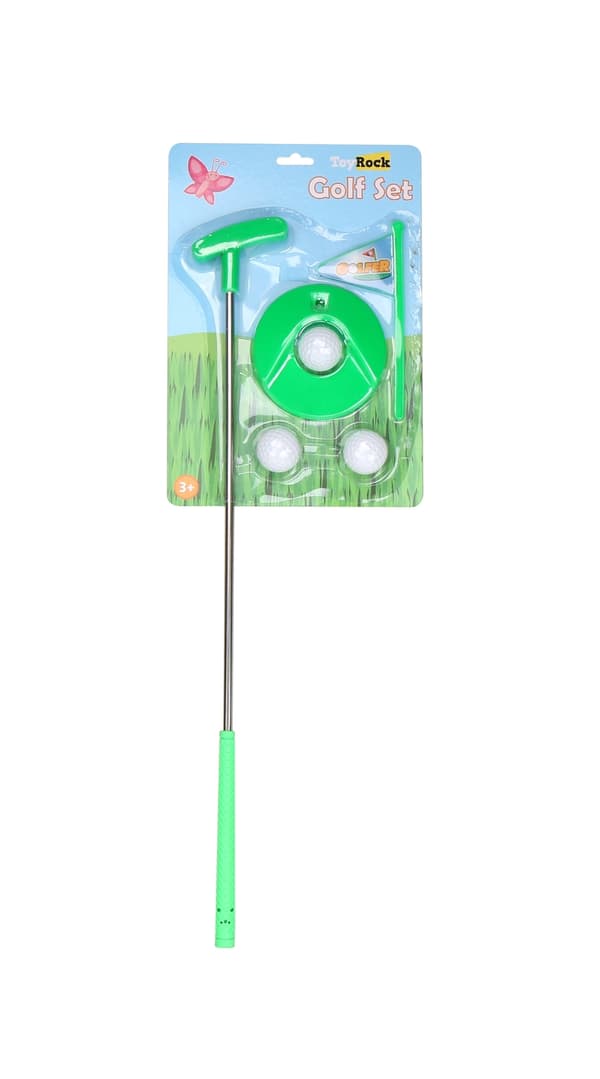 Golfmaila, maali ja pallot Putter