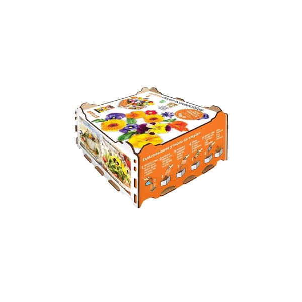 Voksesæt til spiselige blomster 19 x 19 x 10 cm - Perfekt til dyrkning af spiselige blomster, kompakt og nemt at bruge.