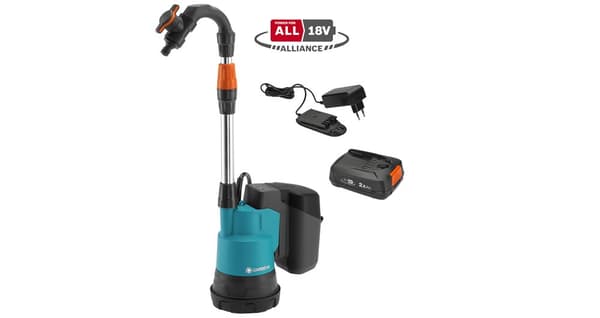 Gardena Battery-operated rainwater barrel pump 2000 / 1  X 18 V 2,0Ah , set 14602 - 20